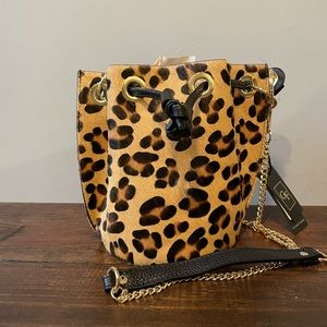 German Fuentes Leopard Bucket Bag